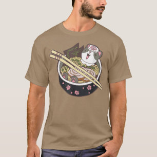 Camiseta Ramen Cat Kawaii Neko Anime de fideos japoneses 