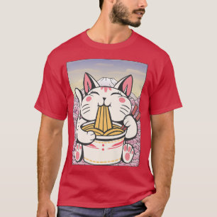 Camiseta Ramen Cat Lover Kawaii Anime 1489