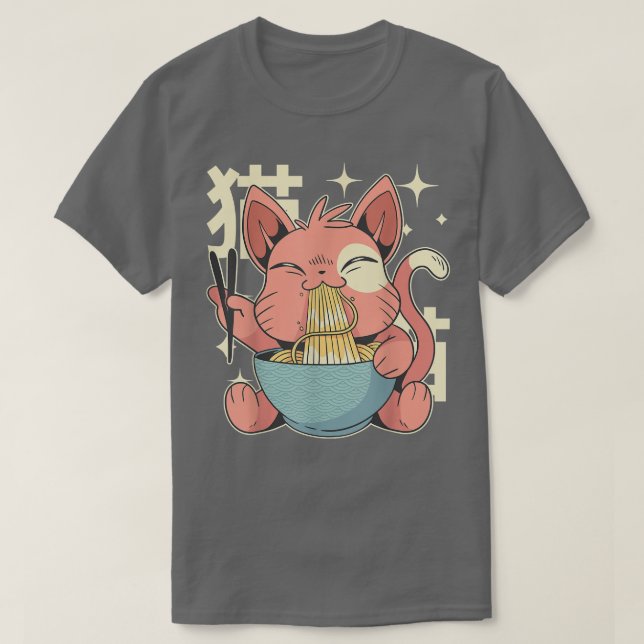 Camiseta Ramen Cat Lover Kawaii Anime Japanese T-Shirt (Diseño del anverso)
