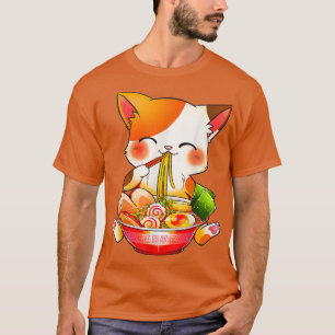 Camiseta Ramen Cat Neko Anime Kawaii Japonés 1210