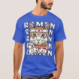 Camiseta Ramen Cat Ninja Anime Kawaii Japonés 