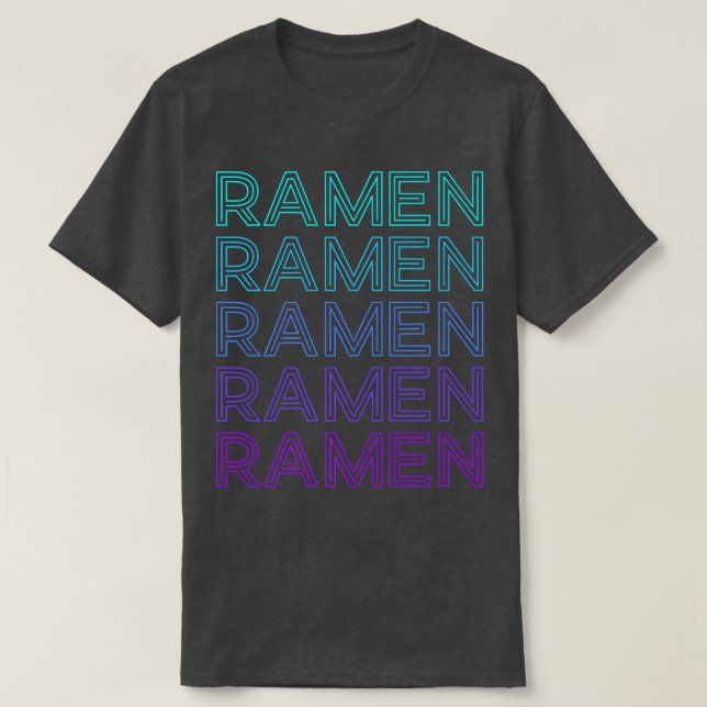 Camiseta Ramen Cat Retro 1518 (Diseño del anverso)