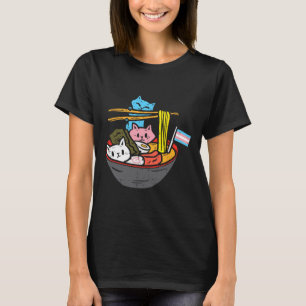 Camiseta Ramen Cat Transgender Lgbt Trans Orgullo Janpanese