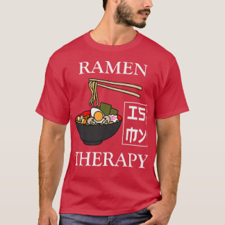 Camiseta Ramen como terapia Tazón de fideos japonés 1334