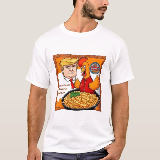 Camiseta Ramen con sabor a pollo Naranja de Trump (Anverso)