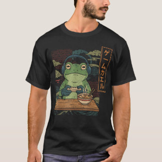 Camiseta Ramen de chicos de arte de rana jugador japonés