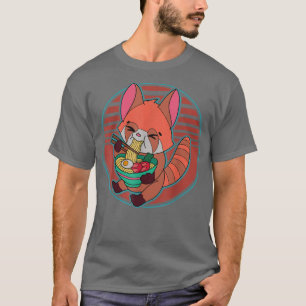 Camiseta Ramen de fideo de panda rojo cocina japonesa de Ja
