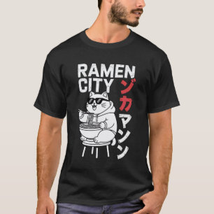 Camiseta Ramen de gato lindo para hombres