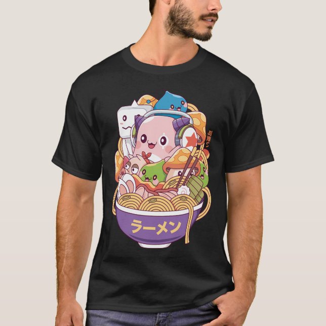 Camiseta Ramen de Monstruos del Mundo de Maple (Anverso)