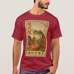 Camiseta Ramen de Rana Moderno – Estilo Japonés Retro