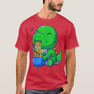 Camiseta Ramen Dinosaur Kawaii Anime Regalo de comida japon