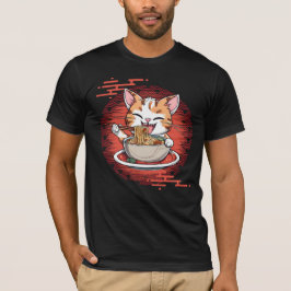 Camiseta Ramen Eating Cat