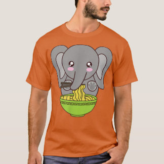 Camiseta Ramen Elephant Kawaii Japanese Anime Cute Kimchi N