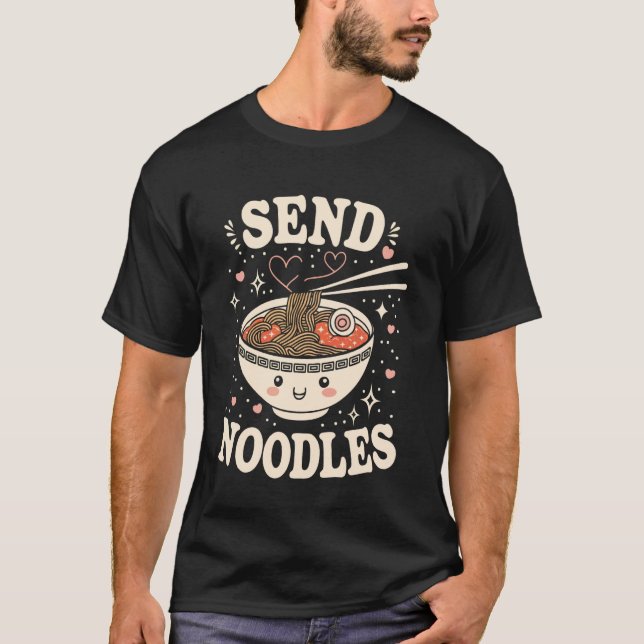 Camiseta Ramen Enviar Fideo (Anverso)