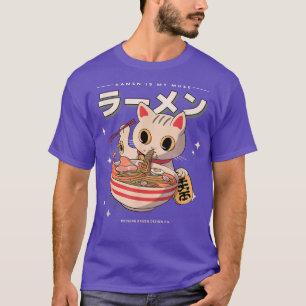Camiseta Ramen Es Mi Musa - Fideos De Comer Gatos Cuidados
