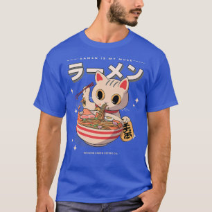 Camiseta Ramen Es Mi Musa - Fideos De Comer Gatos Cuidados