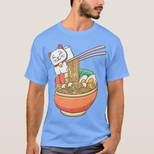 Camiseta Ramen Es Vida Amar Ramen Gato Fideos Japoneses Kaw