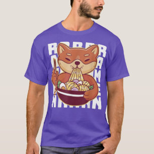 Camiseta Ramen - Fox comiendo fideos de Ramen
