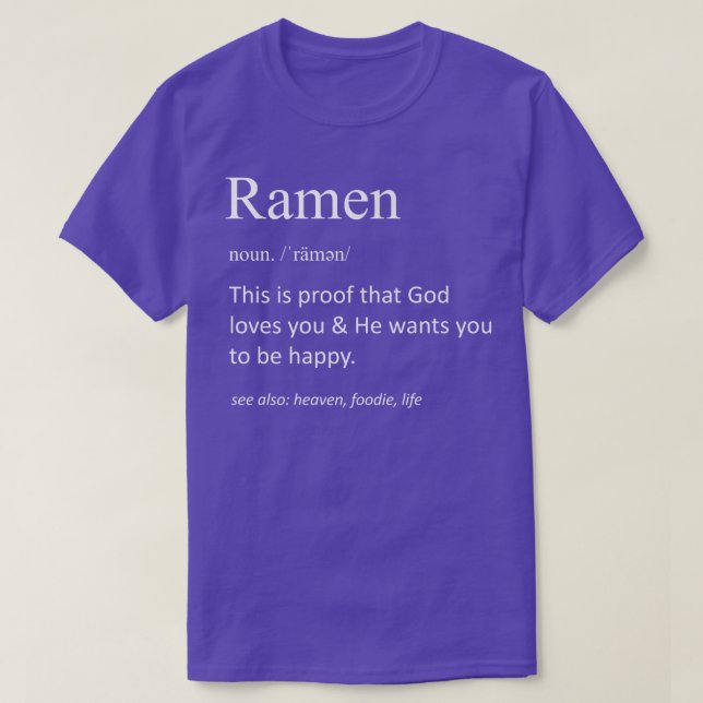 Camiseta Ramen Funny Definition Funny Ramen Japon Food 1 (Diseño del anverso)