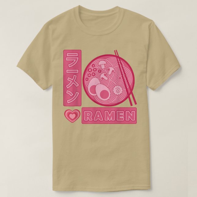 Camiseta Ramen Girl Loves Anime Ramen Japanese  (Diseño del anverso)
