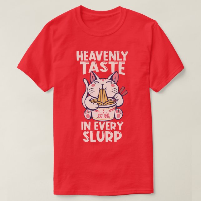 Camiseta Ramen Japan Kawaii Anime Noodle Bowl Cat1623 (Diseño del anverso)