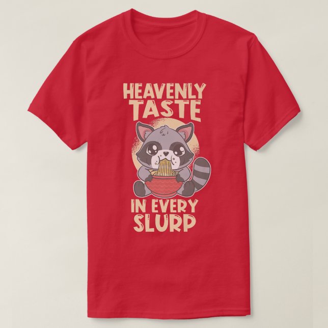 Camiseta Ramen Japan Kawaii Anime Noodle Bowl Racoon1629 (Diseño del anverso)