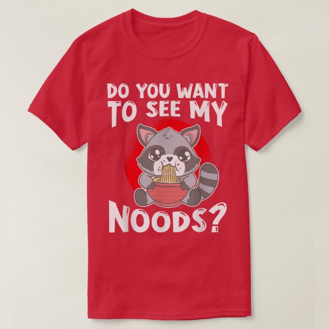 Camiseta Ramen Japan Kawaii Noodle Bowl Pun Racoon 995 (Diseño del anverso)