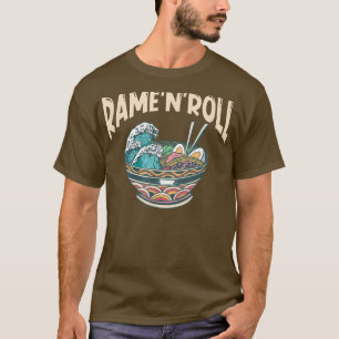 Camiseta Ramen Japón Kawaii Noodle Bowl Pun Kanagawa Wave 9