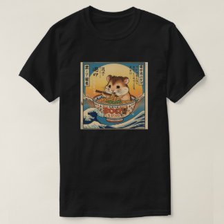Camiseta Ramen japonés divertido kawaii bebé hámster Anime