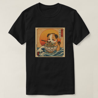 Camiseta Ramen japonés divertido Kawaii perro bebé Anime