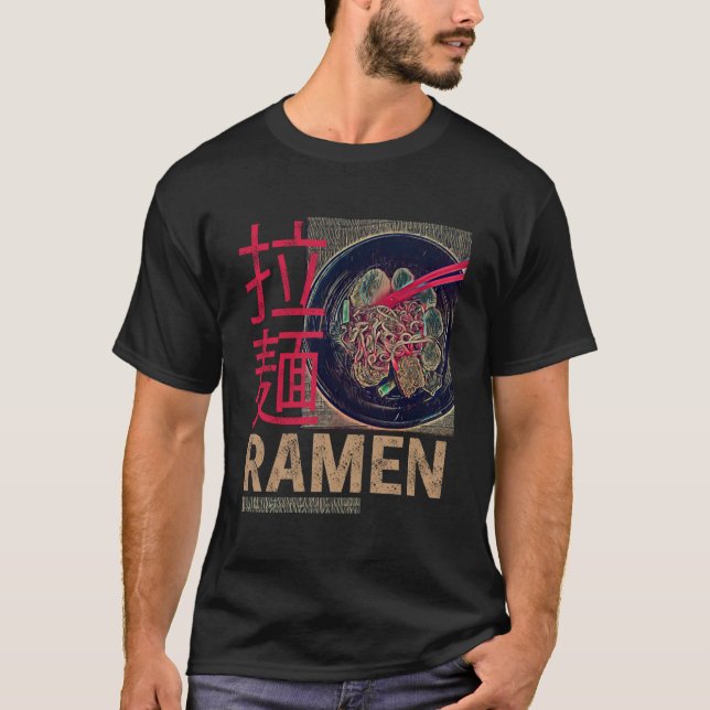 Camiseta Ramen Japonés Noodle Anime Vintage (Anverso)