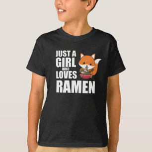 Camiseta Ramen Japonés Noodle Cute Fox come Ramen
