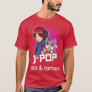 Camiseta Ramen JPop Cat Lover Ramen Noodles Pop japonés M