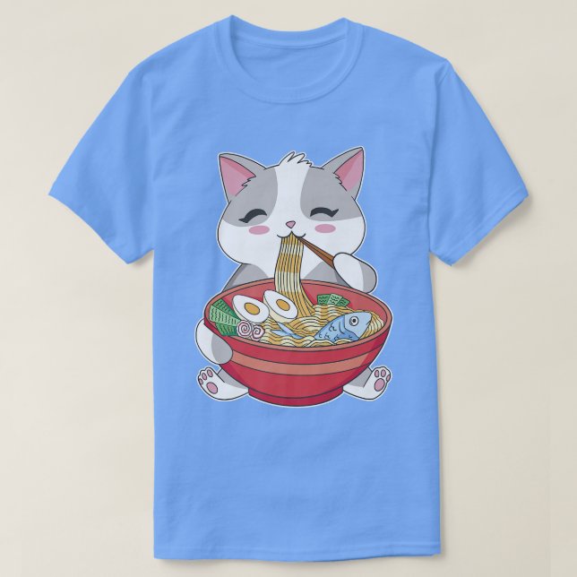 Camiseta Ramen Kawaii Cat 1920 (Diseño del anverso)