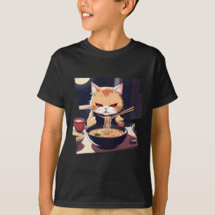 Camiseta Ramen Kawaii Cat Anime 1