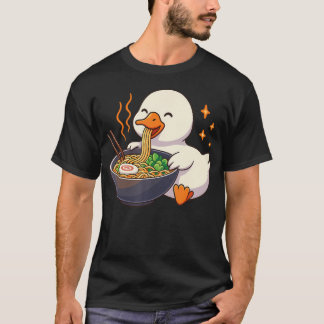 Camiseta Ramen Kawaii de Ganso con Fideos