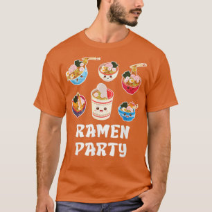 Camiseta Ramen Kawaii, Fiesta del Tazón de Noodle Japonés R