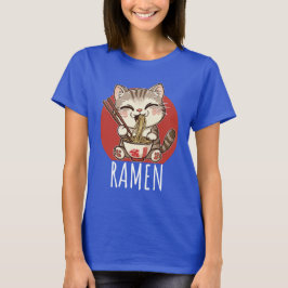 Camiseta Ramen Kawaii Japón Anime Manga Cat
