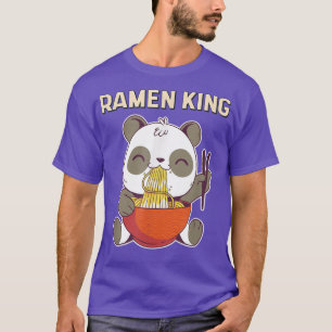 Camiseta Ramen King Anime Noodles Kawaii japonés Panda Ske