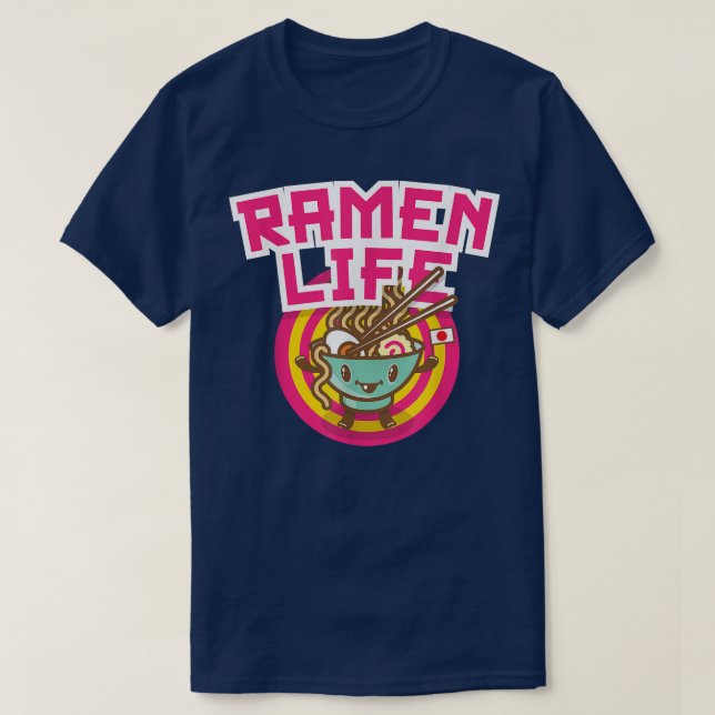 Camiseta Ramen Life Kawaii Anime Japonés  (Diseño del anverso)