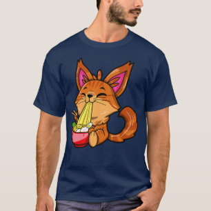 Camiseta Ramen Lover Noodle Japonés Kawaii Maine Coon Cat