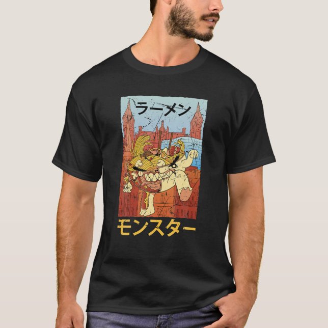Camiseta Ramen Monster - Kawaii Anime - Japanese Aesthetics (Anverso)