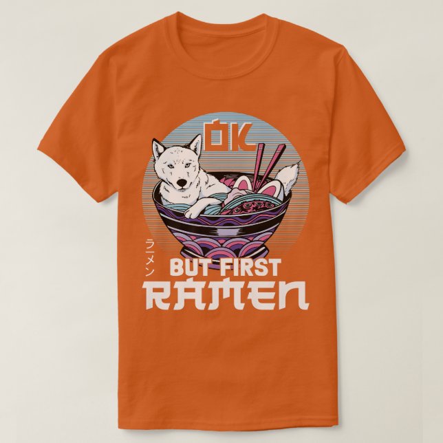 Camiseta Ramen Noodle Bowl Ama Al Perro Kawaii Japonés Ok P (Diseño del anverso)