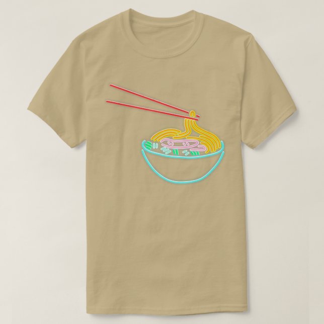 Camiseta Ramen Noodle Bowl Chopstick Retro2023 (Diseño del anverso)