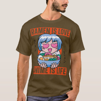 Camiseta Ramen Noodle Bowl Love Japanese Kawaii Anime Ramen