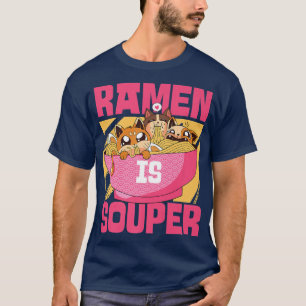 Camiseta Ramen Noodle Bowl Love Japanese Kawaii Cat Ramen I