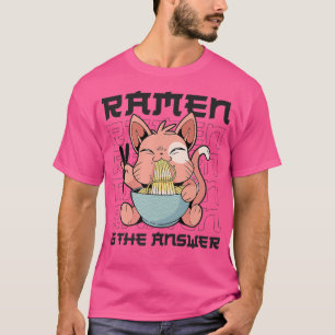 Camiseta Ramen Noodle Bowl Love Japanese Kawaii Cat Ramen I