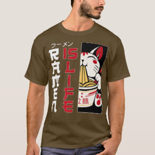 Camiseta Ramen Noodle Bowl Love Japanese Kawaii Cat Ramen I
