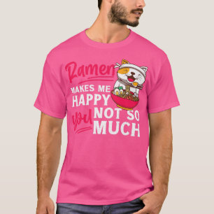 Camiseta Ramen Noodle Bowl Love Japanese Kawaii Cat Ramen M