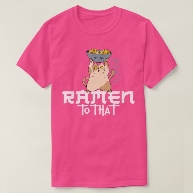 Camiseta Ramen Noodle Bowl Love Japanese Kawaii Cat Ramen T (Diseño del anverso)